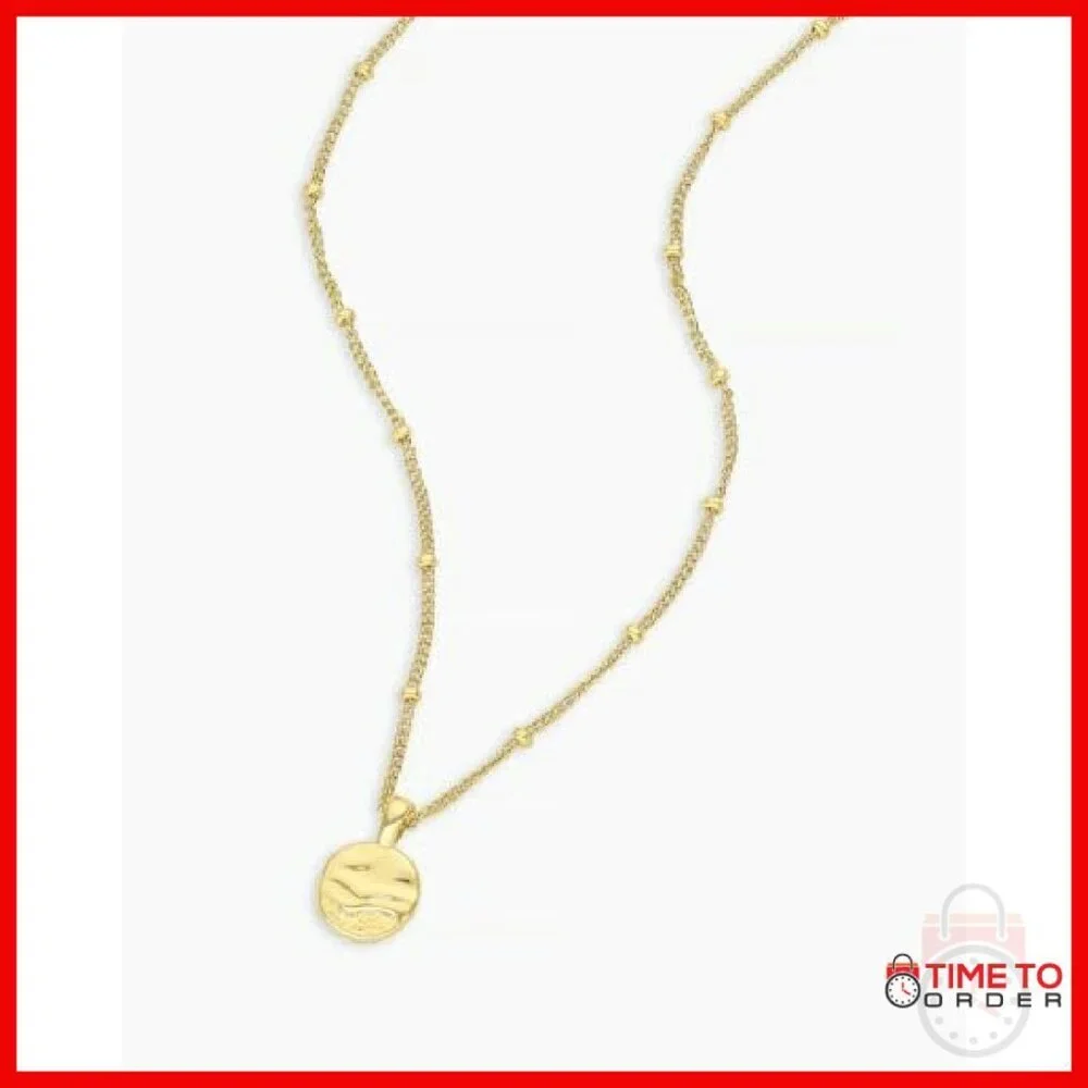 18k Gold Plated Necklace 16 Inch Chain Dainty Layering Pendant